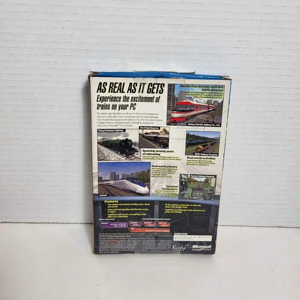 Microsoft Train Simulator PC Big Box 2001 Complete